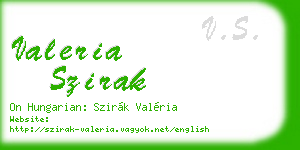 valeria szirak business card