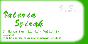 valeria szirak business card